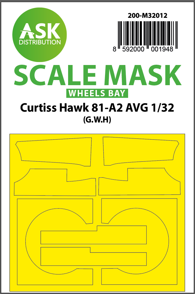 1:32 Curtiss Hawk 81-A2 AVG wheels bay masks for GWH