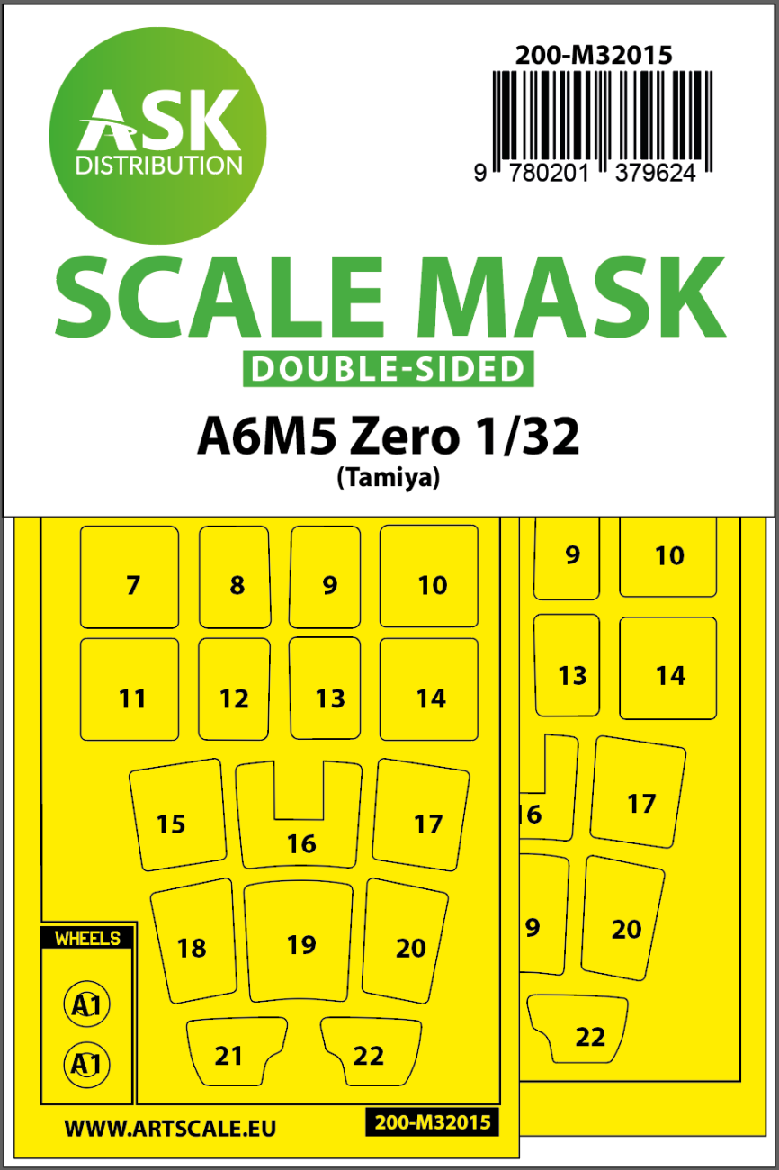 1:32 A6M5 Zero double-sided express masks for Tamiya