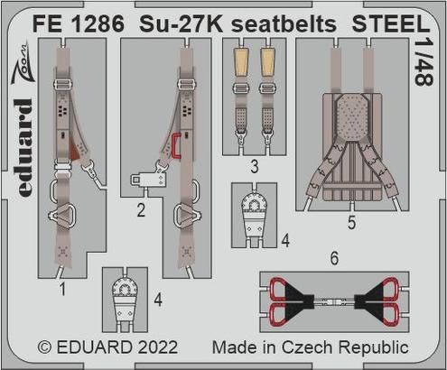 1:48 Su-27K seatbelts STEEL