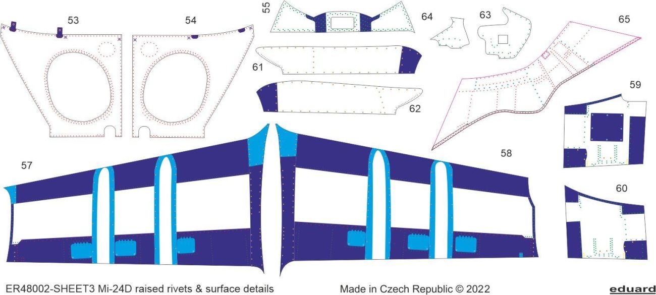 1:48 Mi-24D raised rivets & surface details