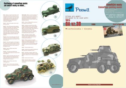 1:72 Tatra OA vz.30-camouflage pattern paint masks