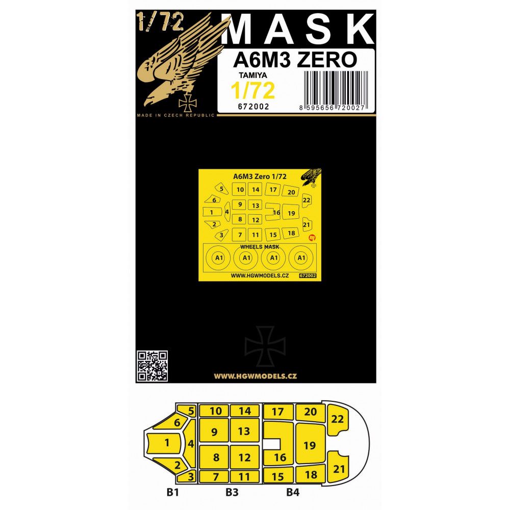 1:72 A6M3 ZERO (TAMIYA) - MASKS