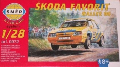 1:28 Škoda Favorit Rallye 96 KLIKLAK SYSTEM ( bez lepení )
