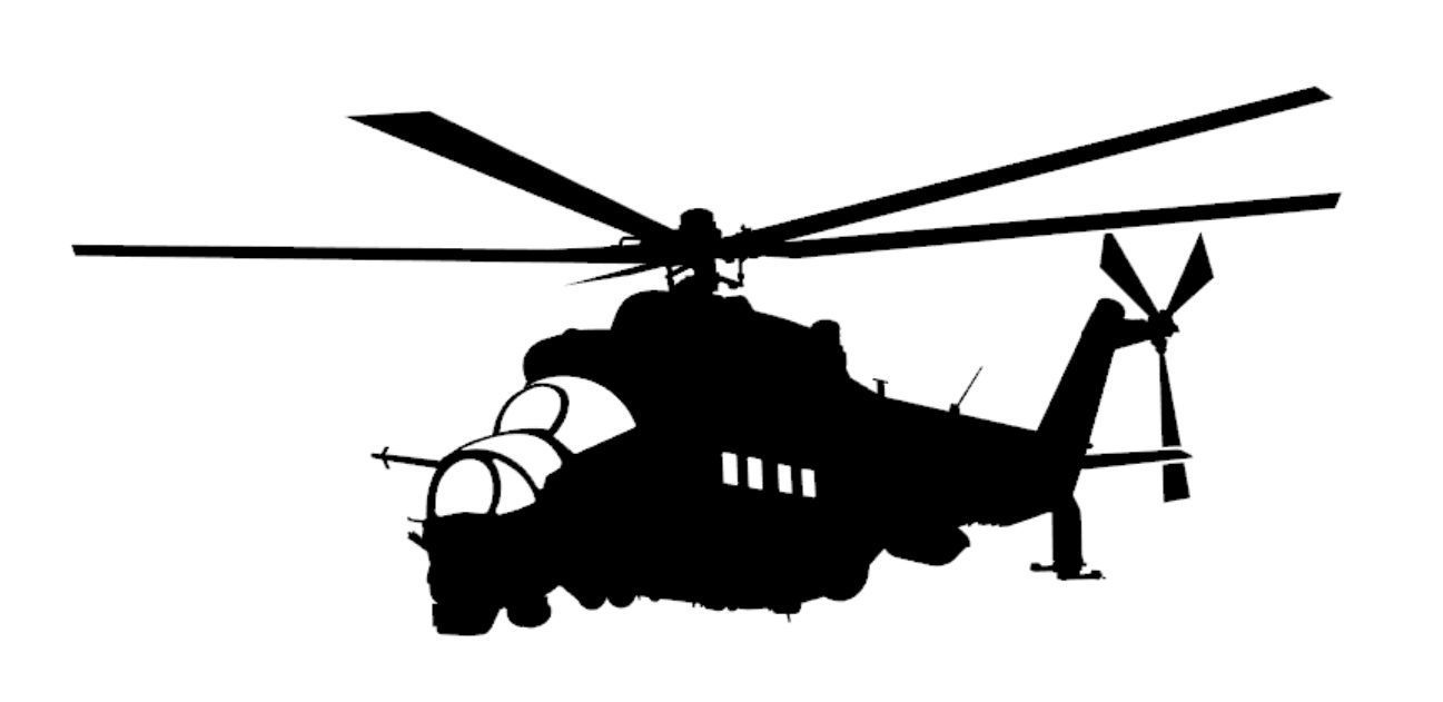 nálepka Mil Mi-24 (20cm černá)