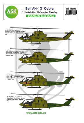 1:32 Bell AH-1G Cobra 11th Aviation Helicopter Cavalry