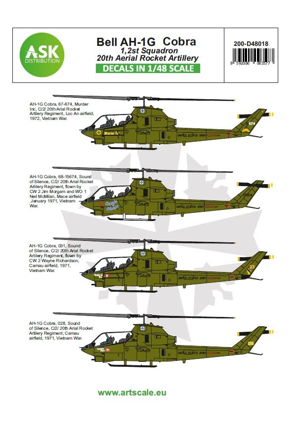 1:48 Bell AH-1G Cobra 20th Aerial Rocket artilery part 1