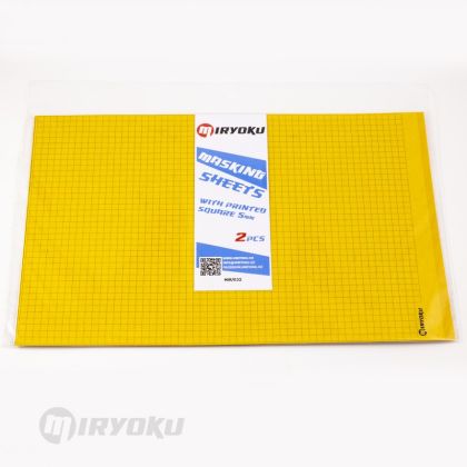 MASKING SHEETS - WITH PRINTED SQUARE 5MM - 2PCS