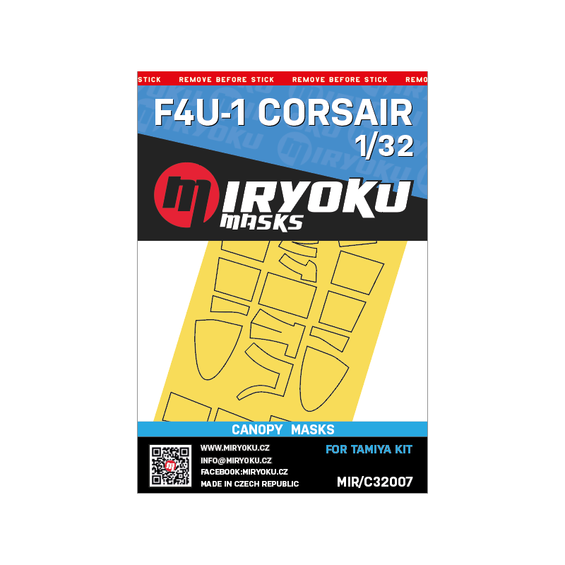 1:32 F4U-1 CORSAIR - MASKS