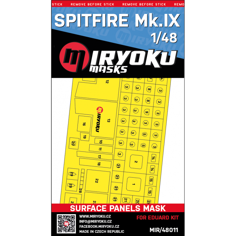 1:48 SPITFIRE MK.IX - SURFACE PANELS MASK
