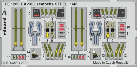 1:48 EA-18G seatbelts STEEL