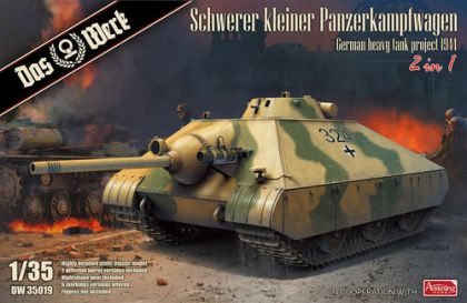 1:35 Schwerer kleiner Panzerkampfwagen German heavy tank project 1944 - 2 in 1