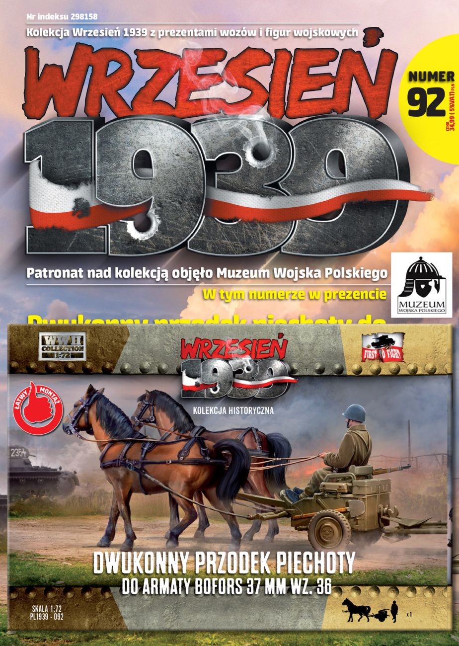 1:72 Two-horse carriage for Bofors 37 mm wz.36
