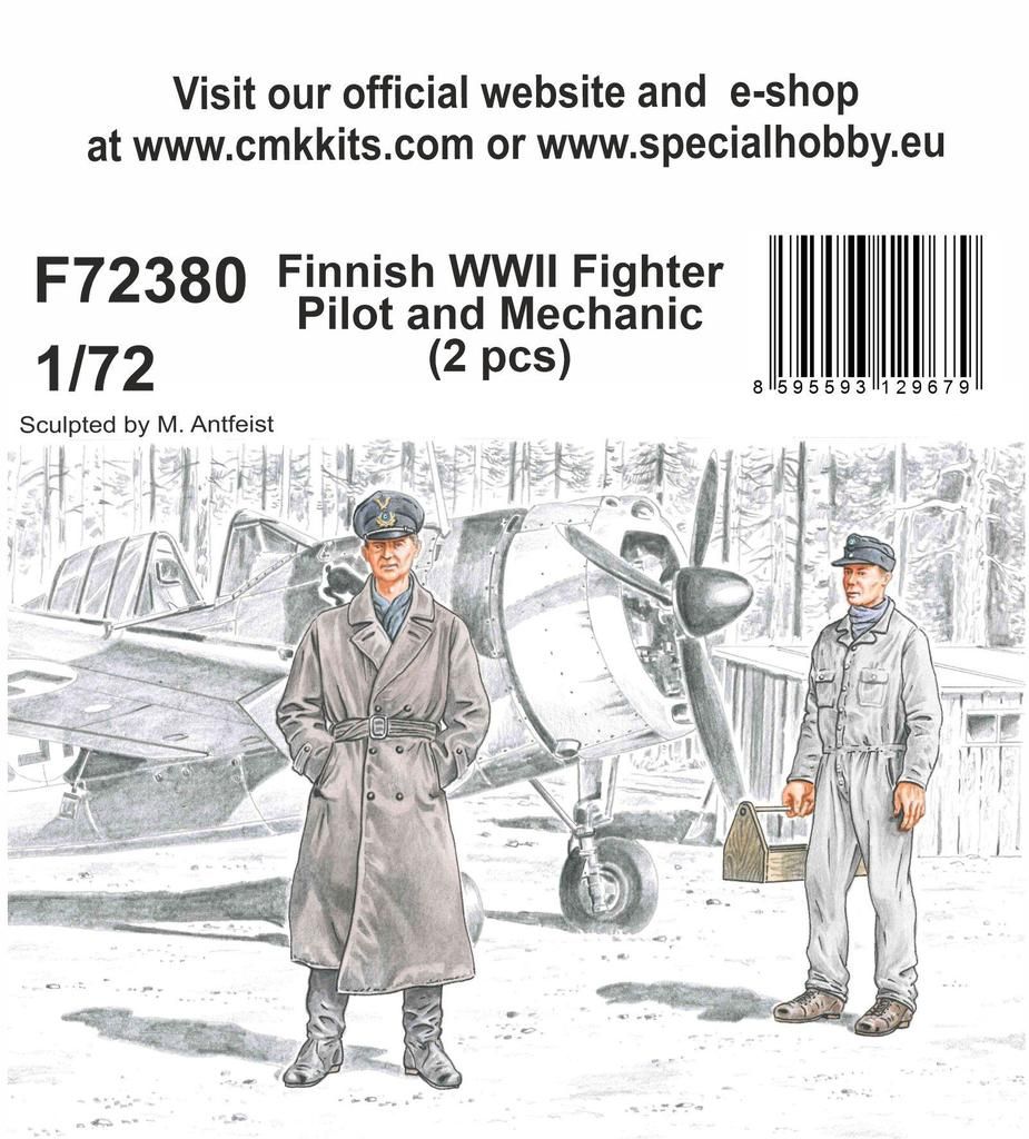 1:72 Finnish WWII Fighter Pilot and Mechanic