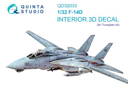 1:32 F-14D 3D-Printed & coloured Interior on decal paper (Trumpeter)