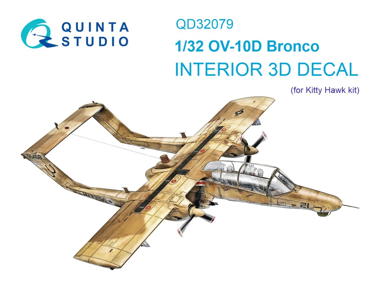 1:32 OV-10D 3D-Printed & coloured Interior on decal paper (KittyHawk)