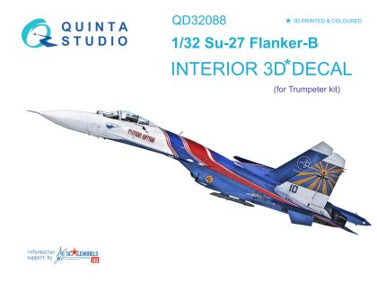 1:32 Su-27 3D-Printed & coloured Interior on decal paper (Trumpeter) (full version)