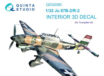 1:32 Ju 87B-2/R-2 3D-Printed & coloured Interior on decal paper (Trumpeter)