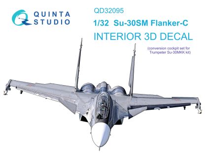 1:32 Su-30SM 3D-Printed & coloured Interior on decal paper (conversion for Trumpeter Su-30MKK)