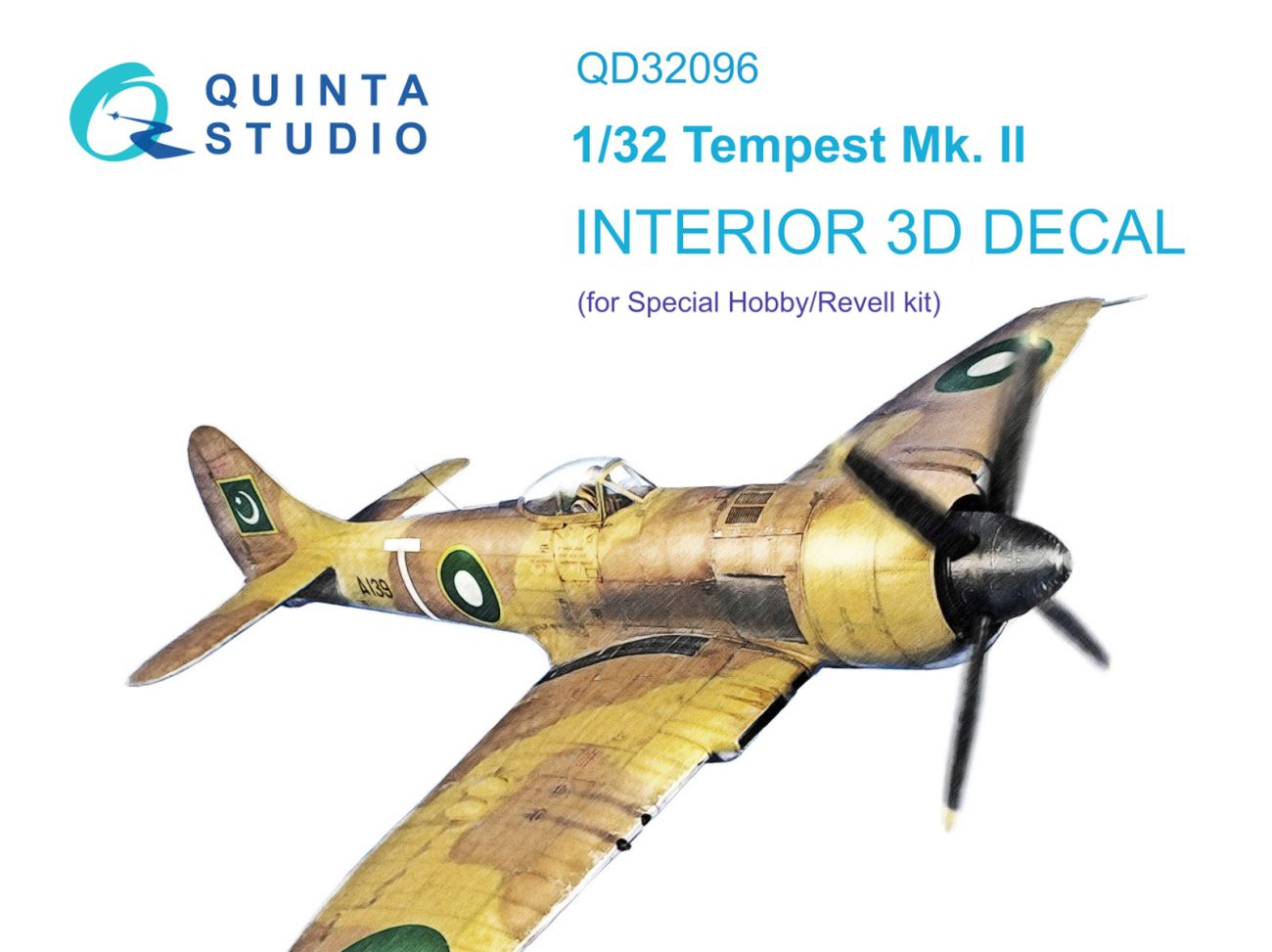 1:32 Tempest Mk.II 3D-Printed & coloured Interior on decal paper (Special Hobby/Revell)