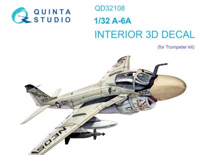 1:32 A-6A Intruder 3D-Printed & coloured Interior on decal paper (Trumpeter)