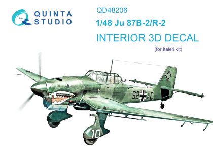 1:48 Ju 87B-2/R-2 3D-Printed & coloured Interior on decal paper (Italeri)