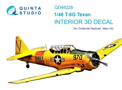 1:48 T-6G 3D-Printed & coloured Interior on decal paper (Italeri)
