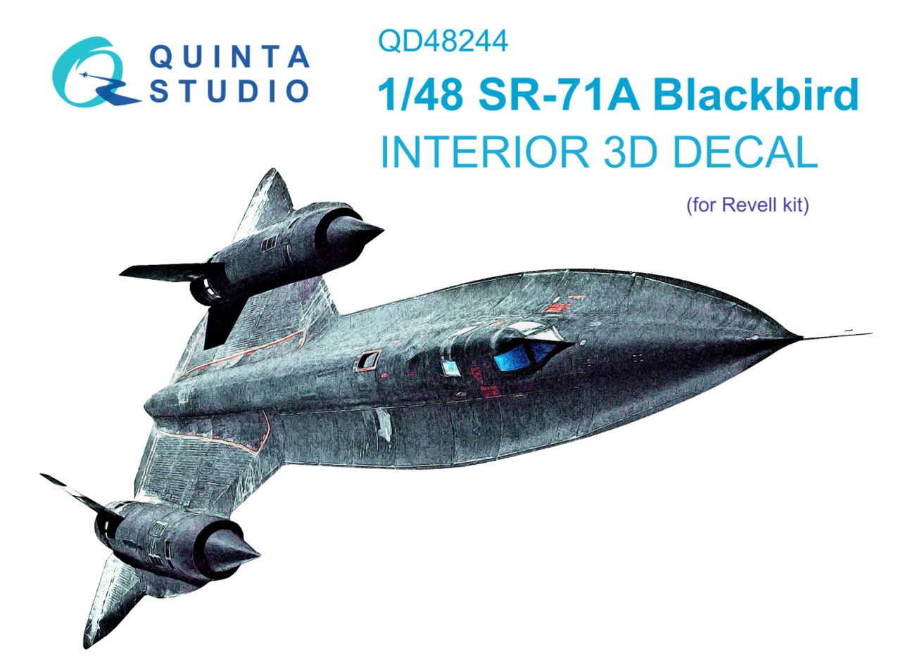 1:48 SR-71A 3D-Printed & coloured Interior on decal paper (Revell)