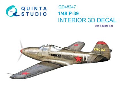 1:48 P-39 3D-Printed & coloured Interior on decal paper (Eduard)