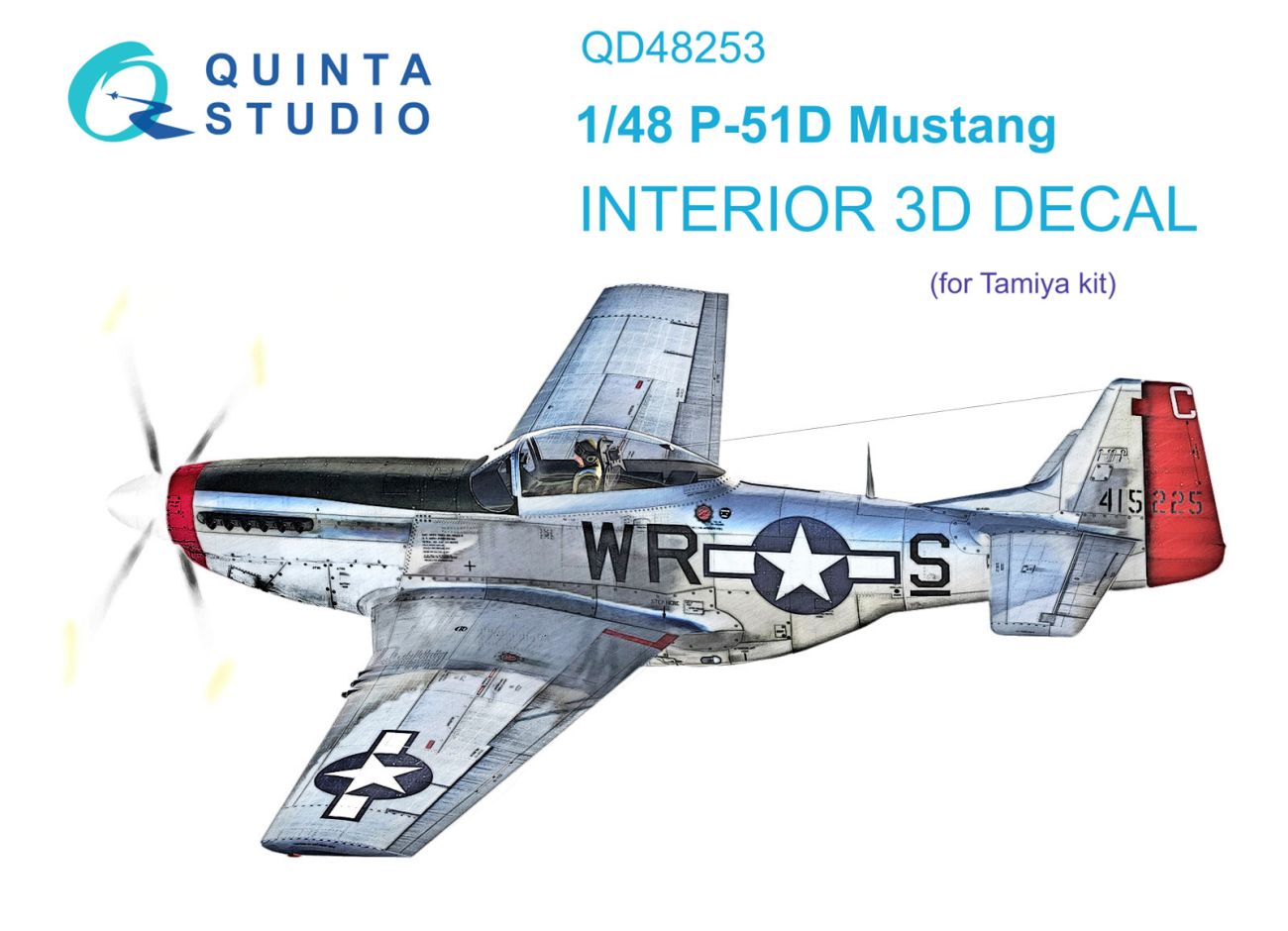 1:48 P-51D 3D-Printed & coloured Interior on decal paper (Tamiya)