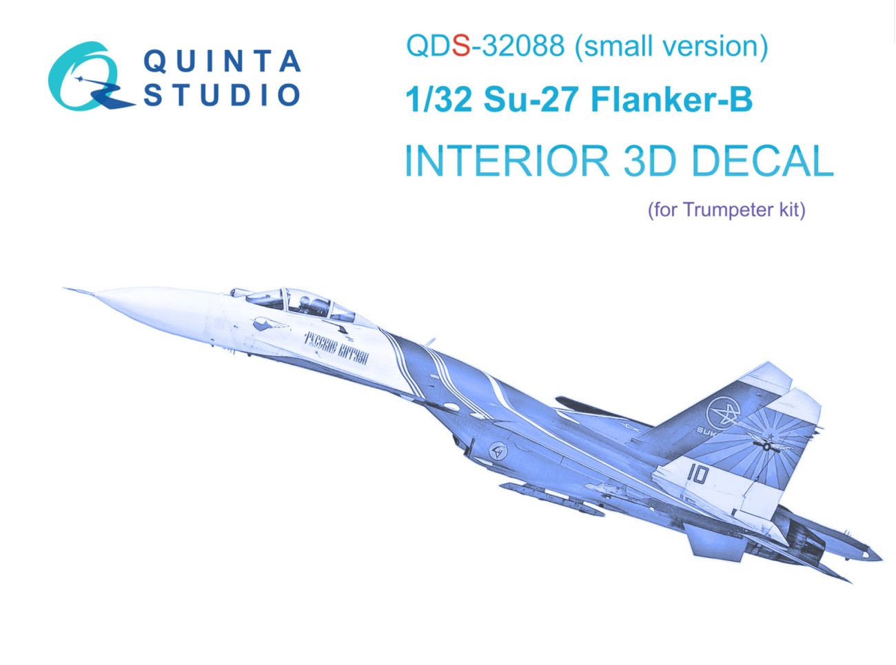 1:32 Su-27 3D-Printed & coloured Interior on decal paper (Trumpeter) (small version)