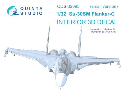 1:32 Su-30SM 3D-Printed & coloured Interior on decal paper (conversion for Trumpeter Su-30MKK) (Small version)