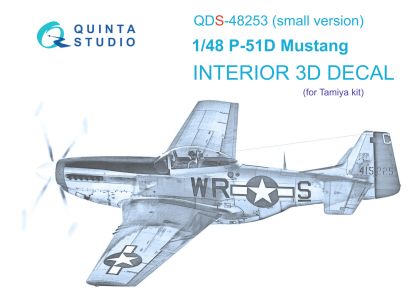 1:48 P-51D 3D-Printed & coloured Interior on decal paper (Tamiya) (small version)