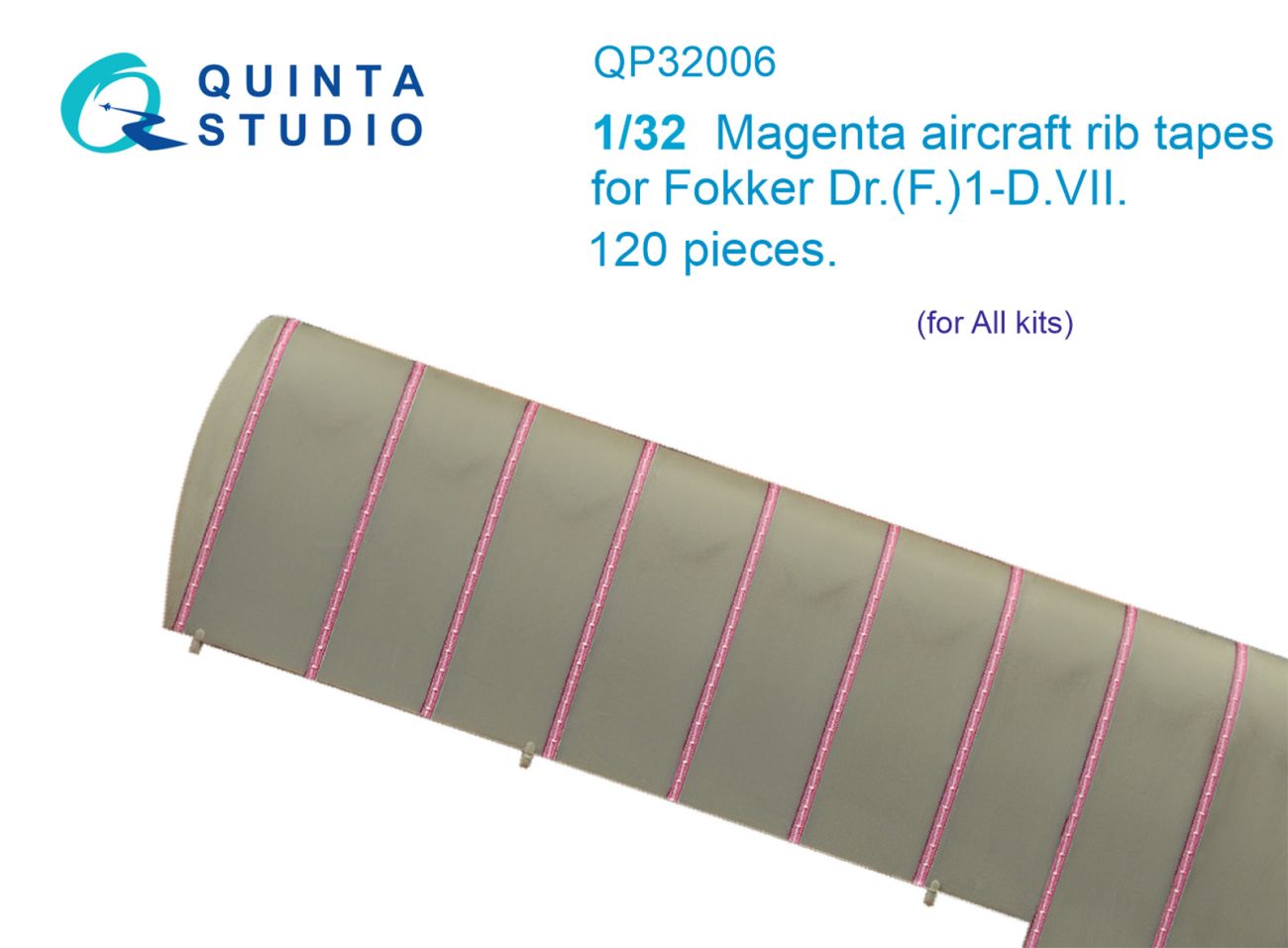 1:32 Magenta rib tapes Fokker Dr. (F.)I-D.VII (All kits)