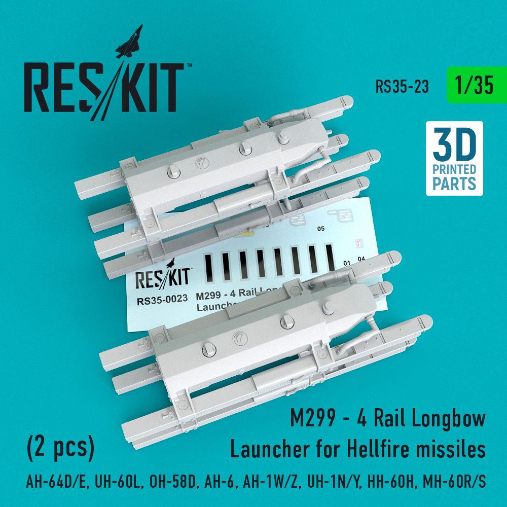 1:35 M299 - 4 Rail Longbow Launcher for Hellfire missiles (2 pcs)