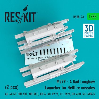 1:35 M299 - 4 Rail Longbow Launcher for Hellfire missiles (2 pcs)