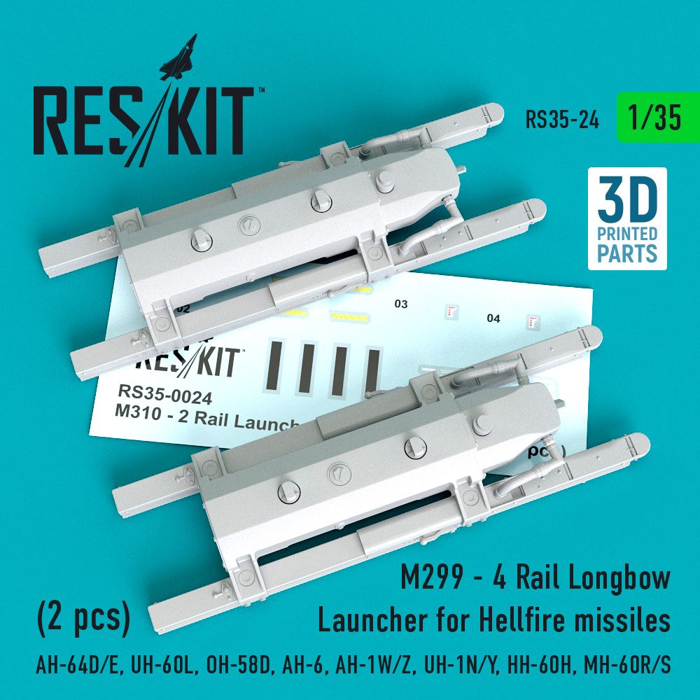 1:35 M310 - 2 Rail Launcher for Hellfire missiles (2 pcs)