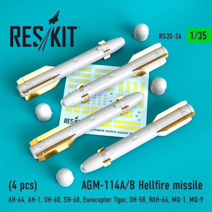 1:35 AGM-114A/B Hellfire missile (4 pcs)