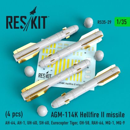 1:35 AGM-114K Hellfire II missile (4 pcs)