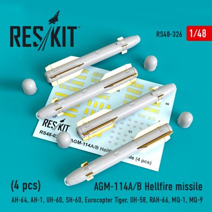 1:48 AGM-114A/B Hellfire missile (4 pcs)
