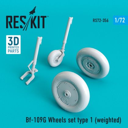 1:72 Messerschmitt Bf-109G Wheels set type 1 (weighted)