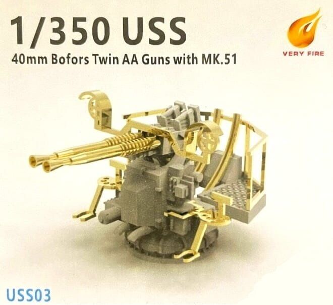 1:350 U.S. NAVY 40MM BOFORS GUN (TWIN MOUNTING) W MK.51 (6 SETS)
