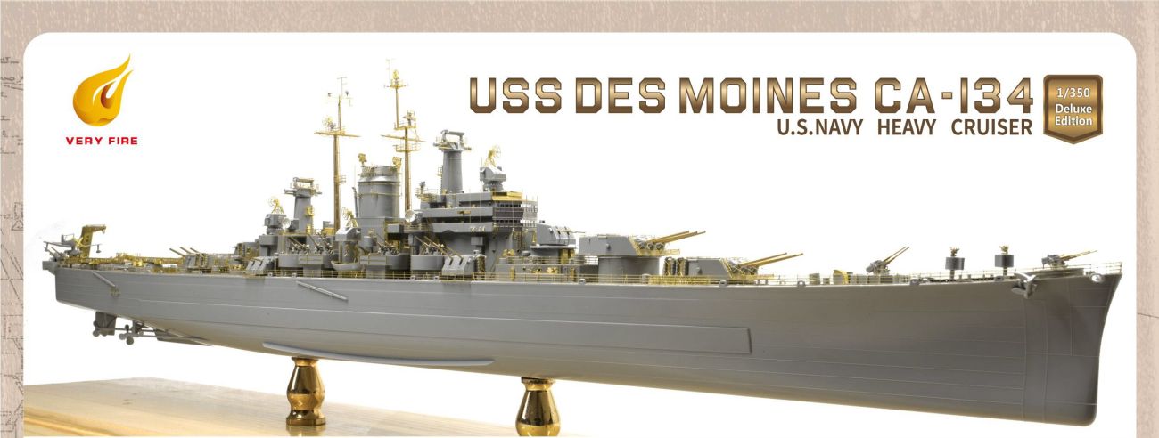 1:350 USS Des Moines Heavy Cruiser DX VERSION