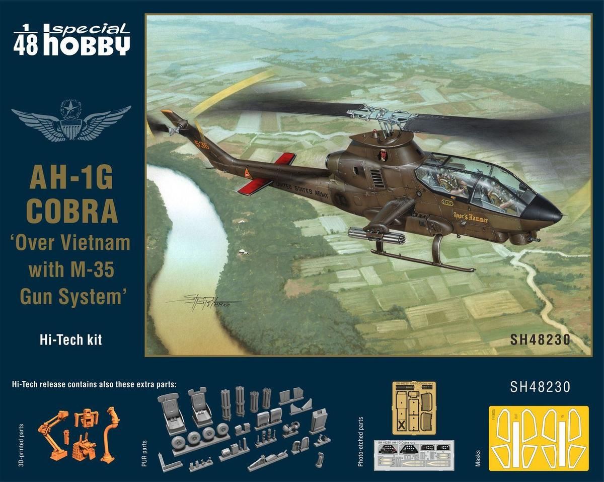 1:48 AH-1G Cobra ‘Over Vietnam with M-35 Gun System’ Hi-Tech Kit