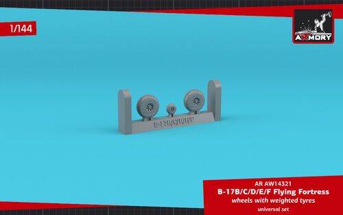 1:144 B-17B/C/D/E/F Flying Fortress wheels w/ weighted tyres