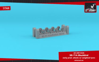 1:144 SR-71A Blackbird early type wheels w/ weighted tires