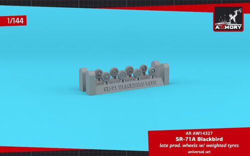 1:144 SR-71A Blackbird late type wheels w/ weighted tires