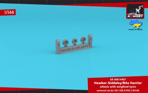1:144 H.S. Harrier GR.1/GR.3/FRS.1/AV-8A wheels w/ weighted tyres