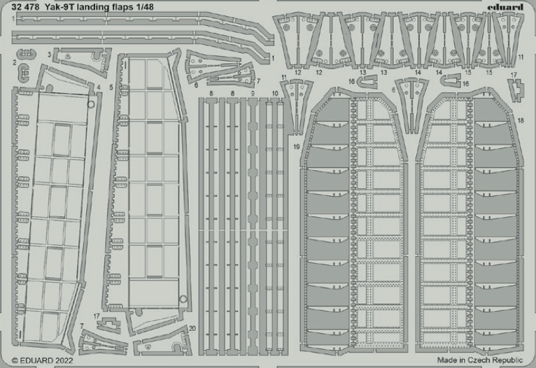 1:32 Yakovlev Yak-9T landing flaps