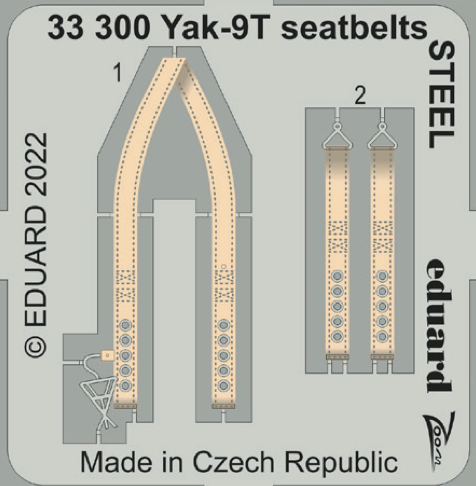 1:32 Yakovlev Yak-9T seatbelts STEEL