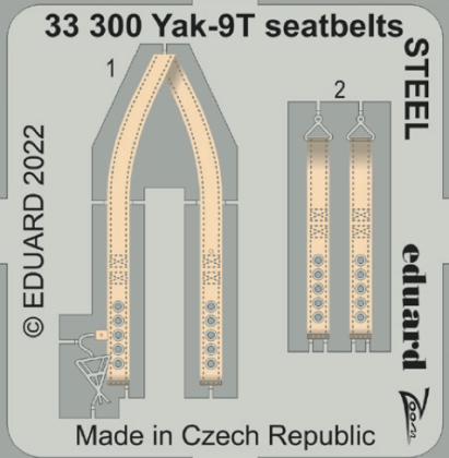1:32 Yakovlev Yak-9T seatbelts STEEL